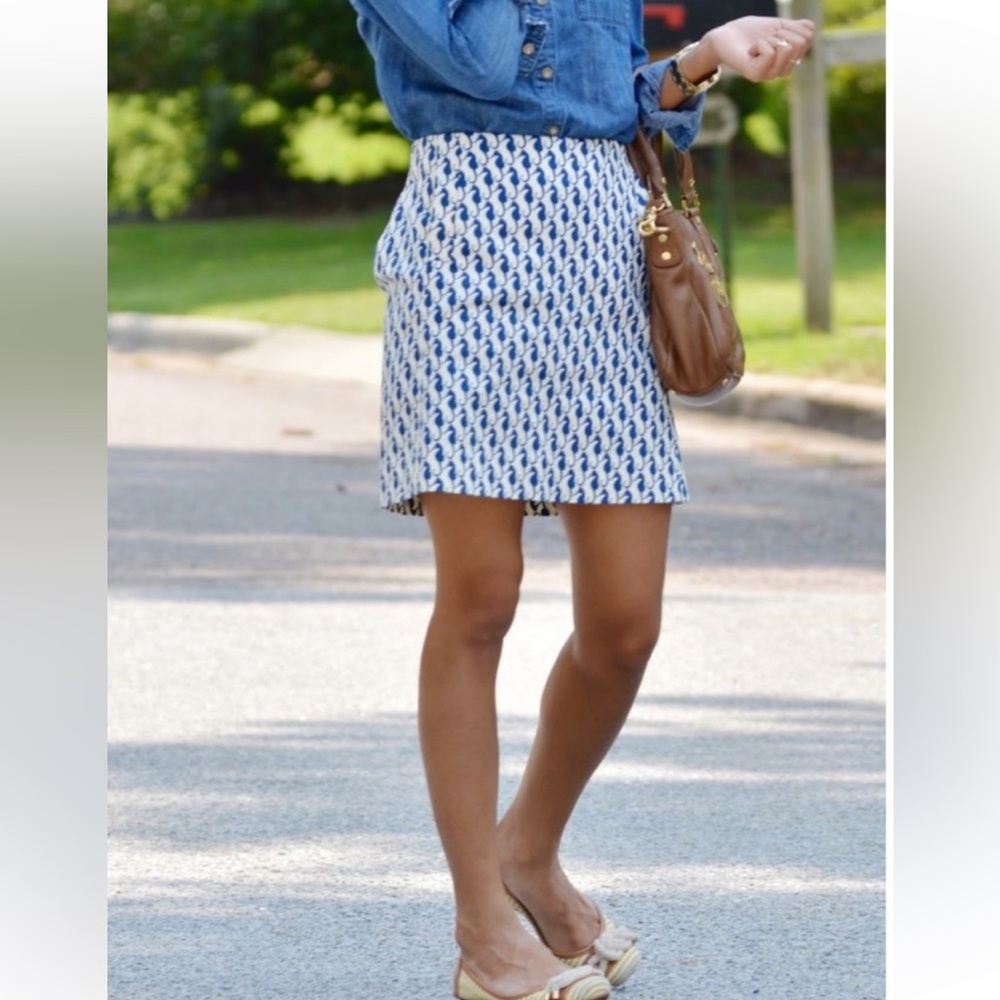 346 Brooks Brothers Seahorse Skirt. Nautical Women’s in Sz-10 Preppy | Trendy
